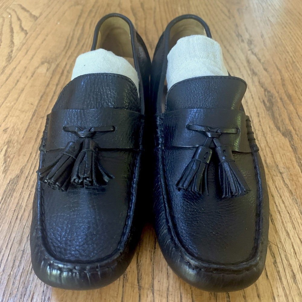 Cole Haan black driver loafer tassel 7.5 B